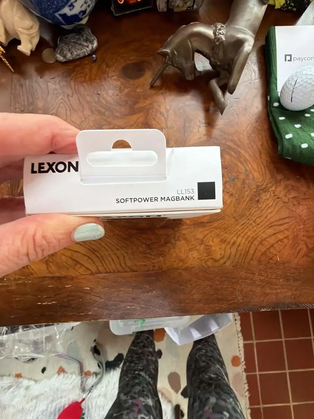 Lexon Softpower Magbank Compact Magnetic Wireless Powerbank Black